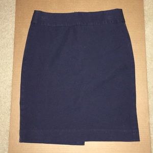 Navy blue pencil skirt